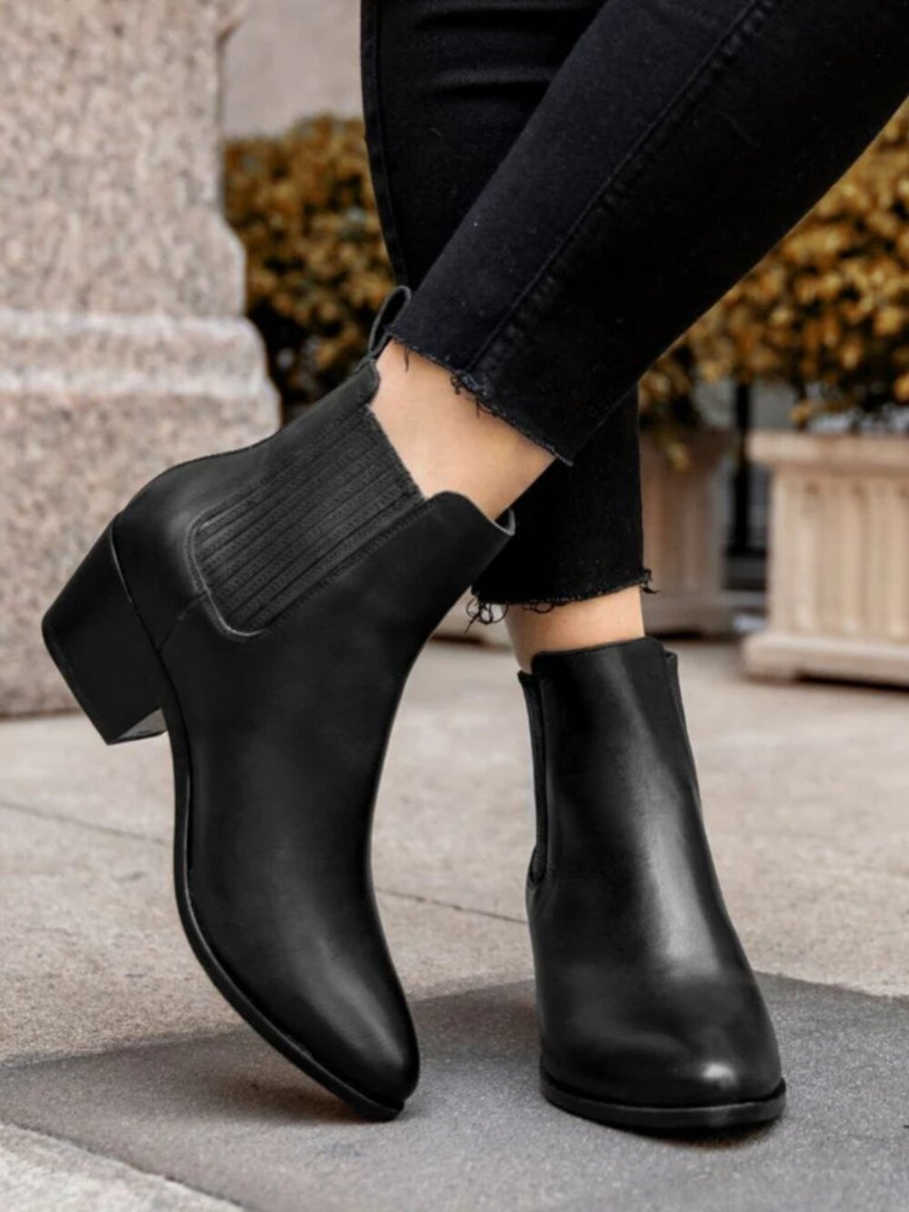 Thursday Boot Company Women's Leather Dreamer Bootie Chelsea - Picture 4 of 5